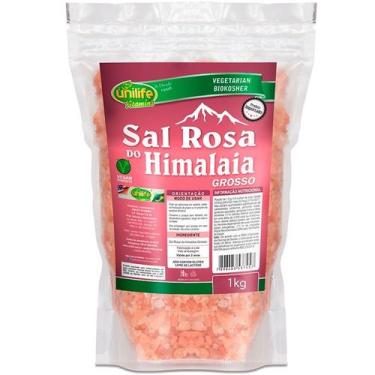 Imagem de Sal Rosa do himalaia Grosso Unilife 1Kg