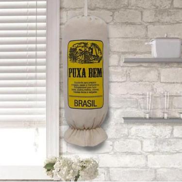 Imagem de Puxa saco Puxe Bem 43x22cm Amarelo - Ecaza