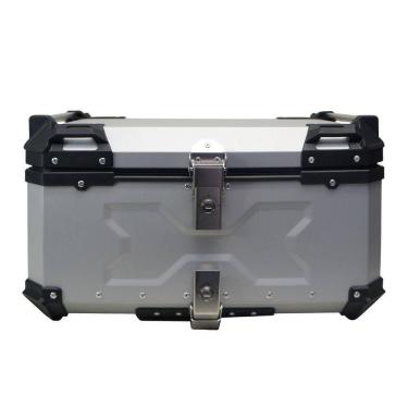 Imagem de Baú Moto Traseiro 60 Litros 2 Capacetes Aluminio Tronos