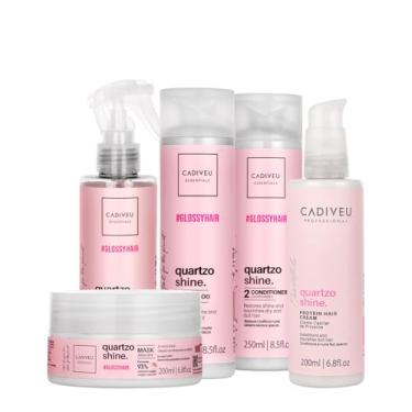 Imagem de Kit Cadiveu Essentials Quartzo Shine Shampoo Condicionador Fluído Máscara e Protein Hair Cream (5 produtos)