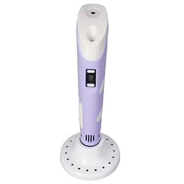 Imagem de Conjunto de Canetas de Impressão 3D, Iluminação Vermelha Pré -aquecimento PLA Consumível Caneta Impressão 3D Fácil Usar DC5V Speed ​​Speed ​​Control Slider Friendly for (Roxo)