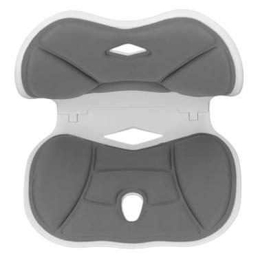 Imagem de RiToEasysports Corretor de Postura de Apoio para Costas de Cadeira, Almofada de Apoio Lombar Ergonômica Dobrável para Escritório e Sala de Aula, 14,17 X 11,81 X 12,2 pol. (Cinza)