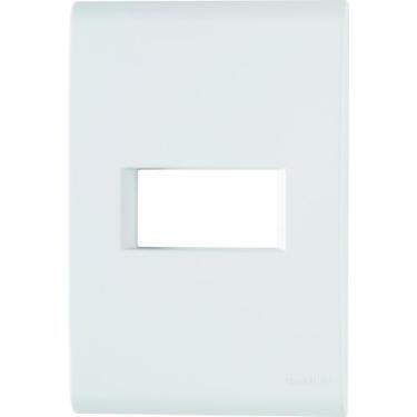Imagem de Placa 1 Posto Horizontal 4x2 Tramontina Liz Branca