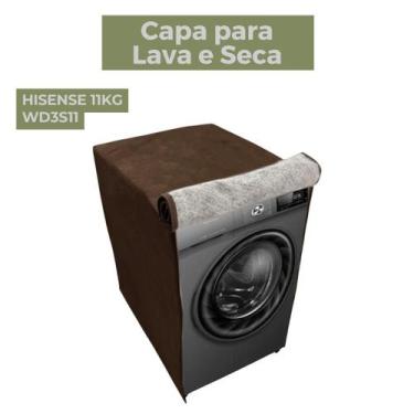 Imagem de Capa para lava e seca hisense 11kg wd3s11 impermeável flex - Capas Fle