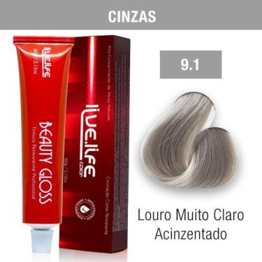 Imagem de Coloração Tintura Profissional Live Life Color 60g, 9.1 Loiro claro ac