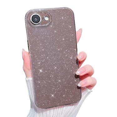 Imagem de Finyosee Compatível com iPhone 16E Capa Neon, Linda Estética Brilhante Glitter Fina Fina À Prova de Choque TPU Macio Brilhante Capa Feminina para Mulheres Meninas para iPhone 16E Capa 15.5 cm - Marrom
