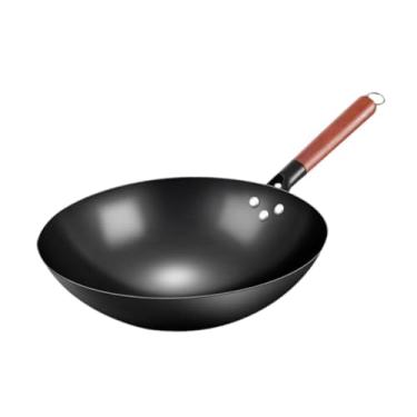Imagem de WeiLaiKeQi Frigideira Wok de Ferro Fundo Redondo Utensílio para Cozinha Restaurante Doméstico, XXL sem alça de assistência