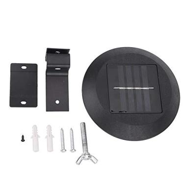 Imagem de YWBL-WH Lâmpada de Cerca Solar LED Luzes de Jardim Ao Ar Livre, Iluminação Contínua 8H Com Bateria de 600mAh, Luz de Calha Solar de Plástico à Prova de Intempéries para Pátio de Deck de Parede de