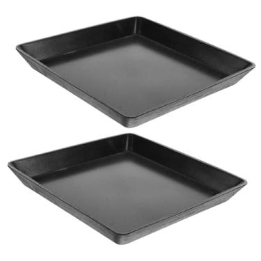 Imagem de YYBOES 2 peças bandeja de vaso de flores terracota vasos de plantas pequenos vasos de plantas interior vaso de flores base de vaso de flores pires plantas vasos de plantas internas pires de plantas