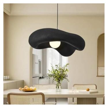 Imagem de Lustre moderno de 60 cm em estilo japonês Wabi-Sabi, luminária pendente criativa com altura ajustável e base G9 para cozinha, sala de jantar, sala de estar e bar (lâmpada não incluída).