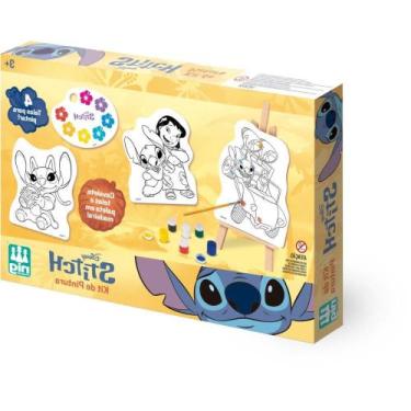 Imagem de Brinquedo para Colorir STITCH KIT Pintura com Cavalete e Guaches