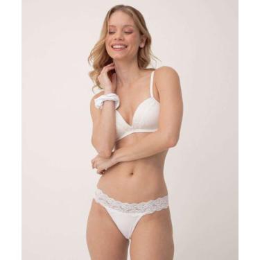Imagem de Calcinha com Renda e Frufru de Cabelo Marisa Branco-72126, Branco, M