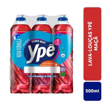 Imagem de Detergente Ypê Maçã 500ml Com 6 Unidades, Maçã