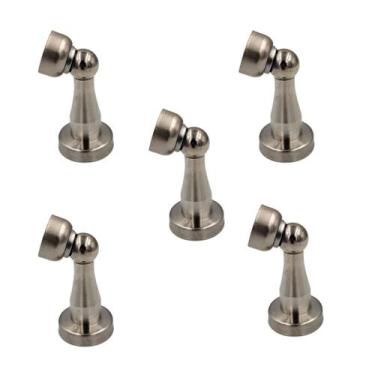 Imagem de Kit 5 prendedor batedor de porta magnetico inox escovado - Portaberta