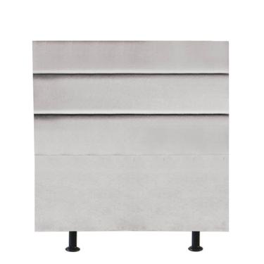 Imagem de Cabeceira Estofada Cama Box Solteiro 90cm Argentina Suede Cinza Claro- Mabe Magazine