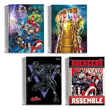 Imagem de StarSchool – Caderno Universitário capa dura espiral Avengers Disney | 10 Matérias, 160 Folhas | organização essencial e estilo de herói para estudos
