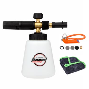 Imagem de Tucool Racing Canhão de espuma ajustável para Karcher K2-K7 (exclui série PS) | 1300-3600 PSI | Lança espessa de espuma de neve para lavagem de carro (branco)