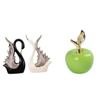 Imagem de Whtkoph Elegante Coleção de Cisnes E Figuras de Cerâmica para Decoração de Casa, Aniversários, Lareiras, Estantes, Cafés, Escritórios E Como Escultura.