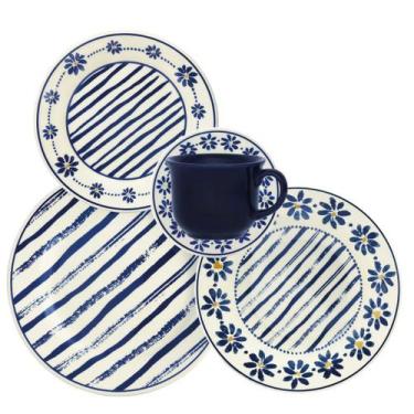 Imagem de Aparelho de Jantar 30 Pecas Margaridas Cerâmica Oxford Biona