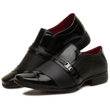 Imagem de Sapato masculino social preto Sollano estili italiano ref 103 tamanho 