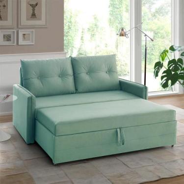 Imagem de Sofá Icaria 3 em 1 Sofá Chaise Cama 1.50m Estofama, Verde