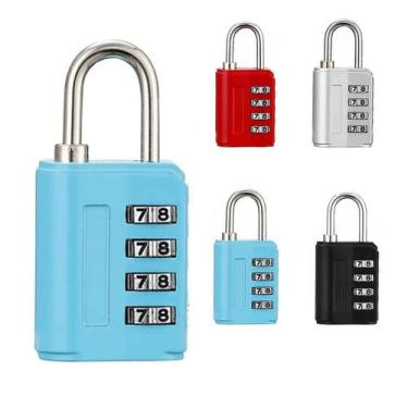 Imagem de Cadeado Senha 4 Digitos Colorido Combinação Para Proteção Armários Bag