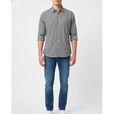 Imagem de Camisa Xadrez Preta e Branca Amazon Essentials Regular Fit - B07J3F-BPRN-Masculino