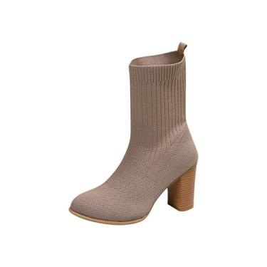 Imagem de Chinelo feminino casual outono inverno engraçado Halloween cachorro quente chinelos de casa moda interior, Caqui, 36