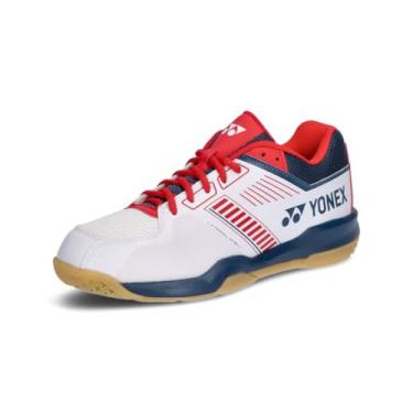 Imagem de Yonex Tênis de badminton Power Cushion Strider Flow, Branco/azul marinho/vermelho (784), 22.5 cm