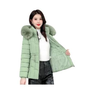 Imagem de Jaqueta De Inverno Feminina Acolchoada Com Capuz, Parka De Algodão De 