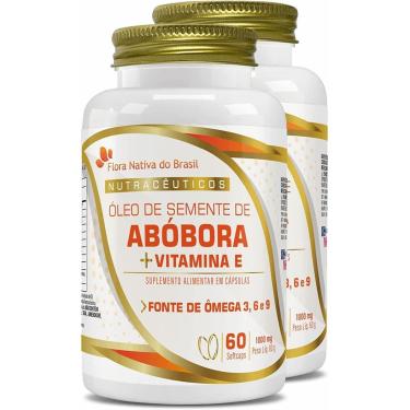 Imagem de Kit Com 2 Óleo de Semente de Abóbora 60 capsulas de 1000mg Flora Nativa-Unissex