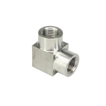 Imagem de Pressão 250 Bar 1/20.3 cm NPT fêmea igual 304 aço inoxidável cotovelo encaixe tubulação água gás óleo WWECCQIJ