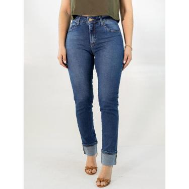 Imagem de Calça Jeans Feminina Skinny Alta Barra Alongada Dobrada Anticorpus-Feminino