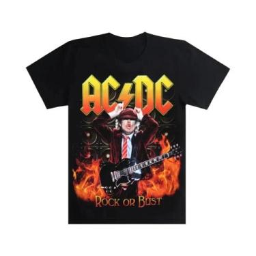 Imagem de Camiseta Unissex De Algodão Rock Band Acdc Manga Curta Tamanho S-3xl C
