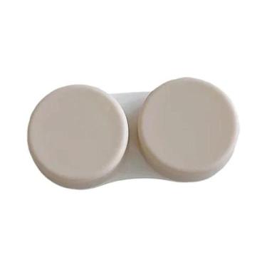 Imagem de Caixa De Lentes De Contato Dupla Lisa E Fosca De Cor Sólida, Caixa De 