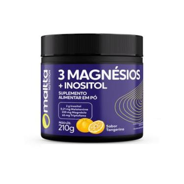 Imagem de 3 Magnesios Inositol Sabor Tangerina 210g. Maltta