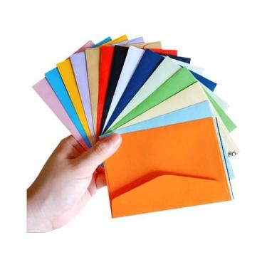 Imagem de Mini Envelopes Coloridos, 20 Peças, Papel Artesanal Multifuncional Diy