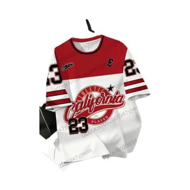 Imagem de Camiseta Esportiva Feminina plus Size Califórnia 23 Com Estampa Gráfic