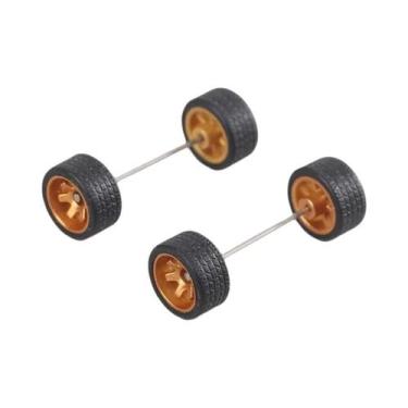 Imagem de Rodas De Borracha Em Escala 1/64 Para Carros Modelo Hot Wheels, Peças 