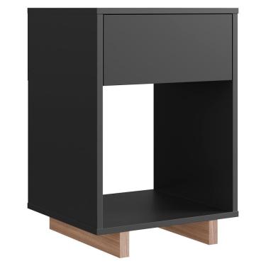 Imagem de Mesa De Cabeceira 1 Gaveta E 1 Nicho B88 Grafite Montana Novam Grafite Montana