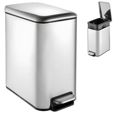 Imagem de Lixeira de Inox Retangular Multiuso 5 Litros - Praticidade e Sofisticação