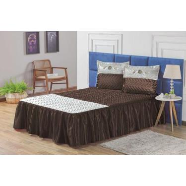 Imagem de Colcha Casal Queen Bella 3 pcs Cetim - Adilson Lourenco Enxovais, taba