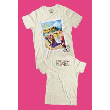 Imagem de Camiseta Smiling Friends Brazil - Piticas, G2, Off white, Unissex