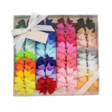 Imagem de Kit de Laços de Cabelo Bico de Pato, Presilhas Coloridas Infantil para Menina Bebê, Estilo Boutique, Diversas Cores (4, Multicolorido)