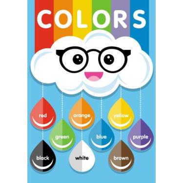 Imagem de Banner Educativo em Lona Inglês Cores 70x55 cm - Core Decore