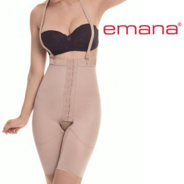 Imagem de Cinta Pós-cirúrgica Bermuda Abdominal Lipo Emana New Form, M, Marrom