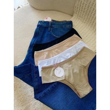 Imagem de Calcinha Feminina Básica Confortável Microfibra Cintura Média Uso Diár