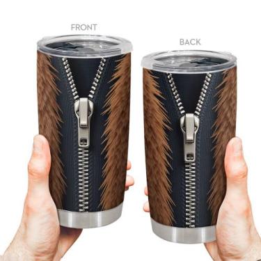 Imagem de Copo Oasisdream de aço inoxidável 600mL com impressão de zíper