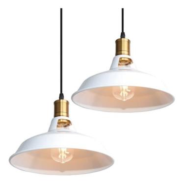 Imagem de Luminária pendente Home-Neat Industrial 27 cm E27, pacote com 2