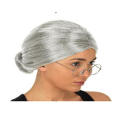 Imagem de Fantasia Peruca Vovozinha Velha Idosa Cosplay Festas Eventos